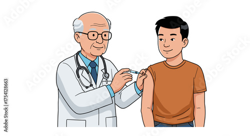 Doctor administering a vaccine to a patient, highlighting the importance of health and preventive care