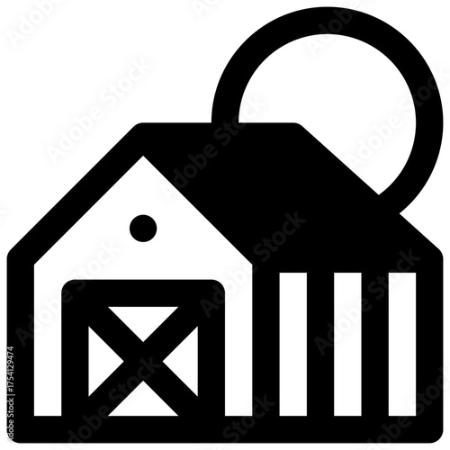 Agricultural science. Outlined stroke vector icon with black-filled details.