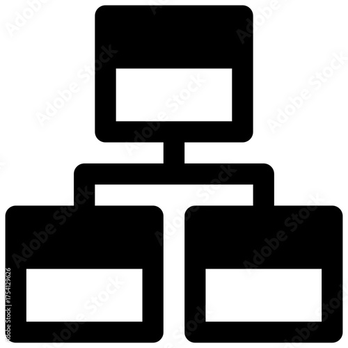 Systems science. Outlined stroke vector icon with black-filled details.