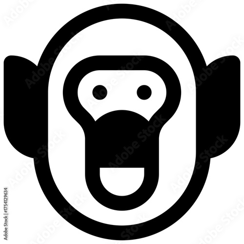 Zoology. Outlined stroke vector icon with black-filled details.