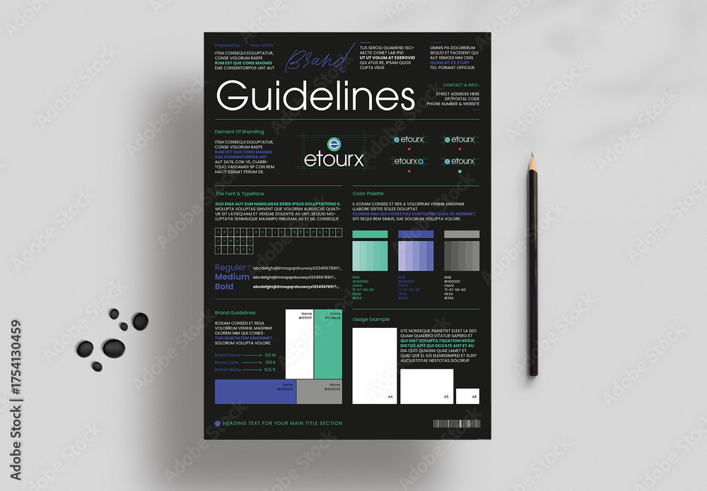 Complete Brand Identity Kit and Guidelines Template Stock Template ...