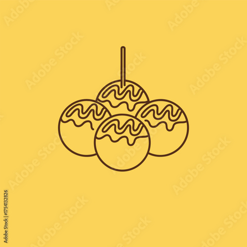 Delicious round fried batter balls often filled with octopus and served with savory sauce and toppings.