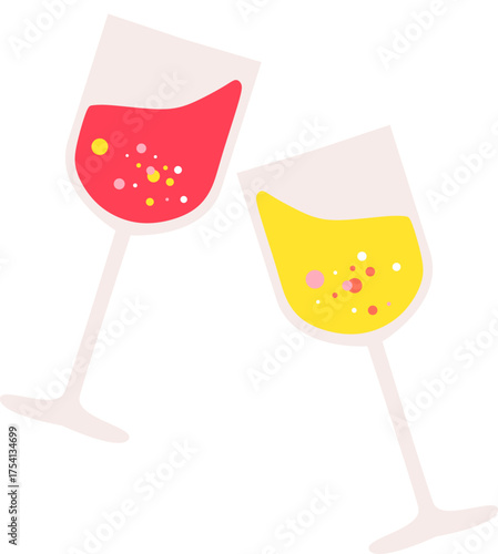 New Year Champagne Glasses Toast