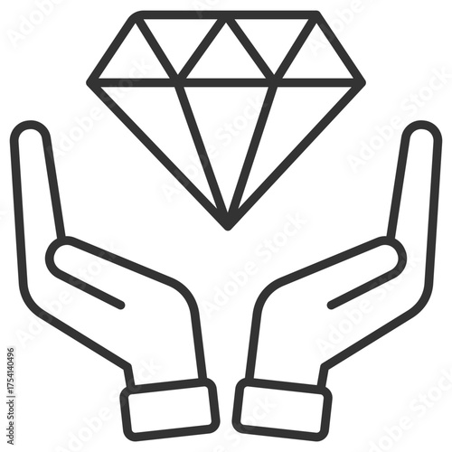 Brand Values Outline Icon