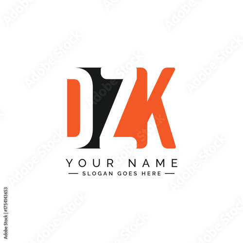DZK Vector Logo Template - Creative Icon for Initial Letters D, Z and K