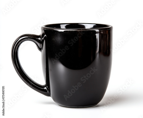 black mug isolated image
