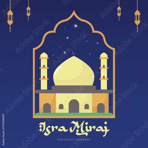 isra miraj banner design social media post template