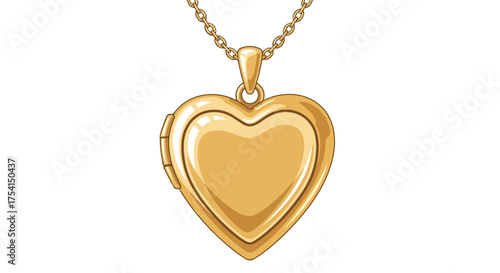 A gleaming golden heart pendant hangs from a delicate chain, a symbol of cherished memories and affection, promising a timeless elegance crafted in