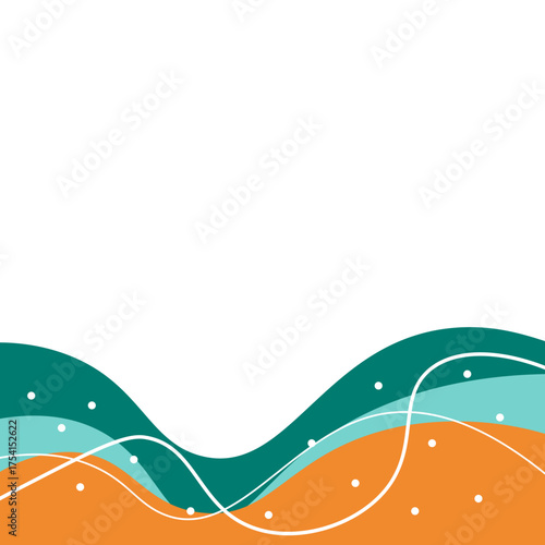 Colorful Wave Footer
