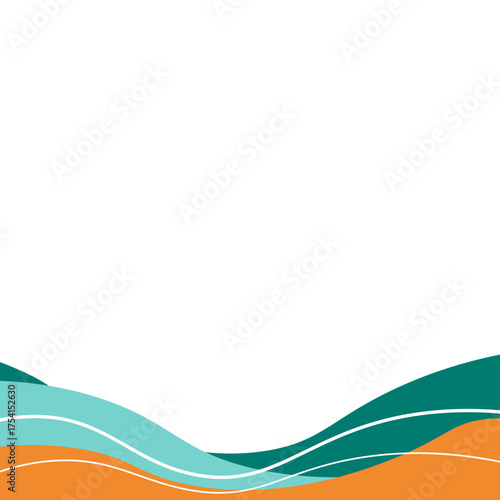 Colorful Wave Footer