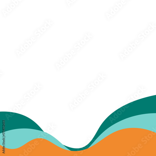 Colorful Wave Footer