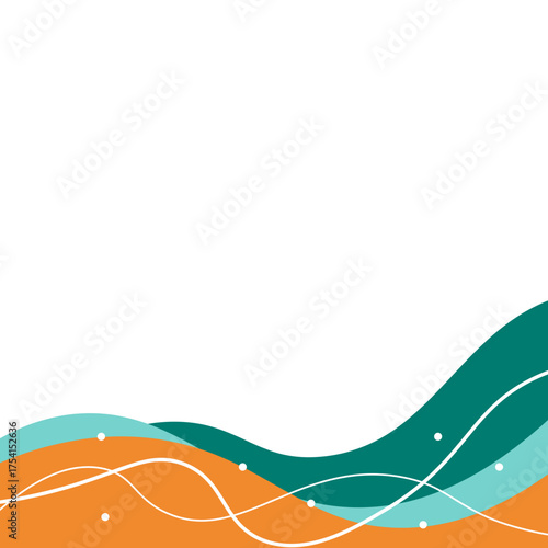 Colorful Wave Footer