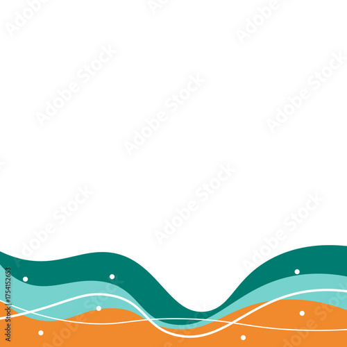 Colorful Wave Footer