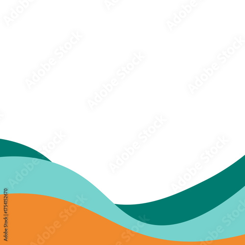 Colorful Wave Footer