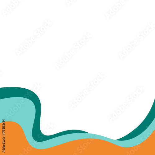 Colorful Wave Footer