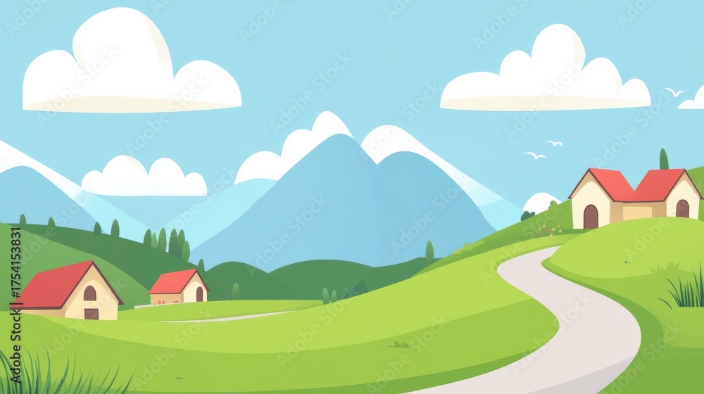 Fototapeta premium Pastoral rural scenery