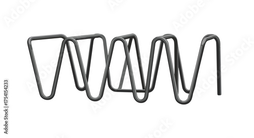 Sinuous metal rack for bicycle parking offers an organized and modern solution for bike storage for public areas