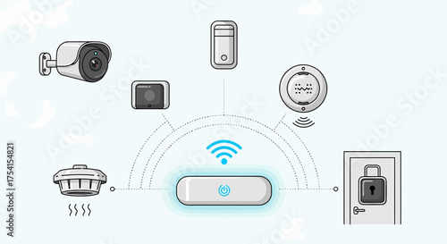Smart Home Network Connection With Security And Automation System