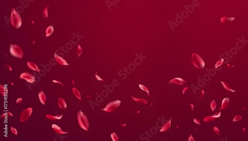 A deep reddish-brown background with romantic petals