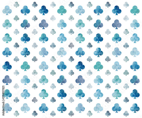 ニュアンスのあるクラブ柄・青