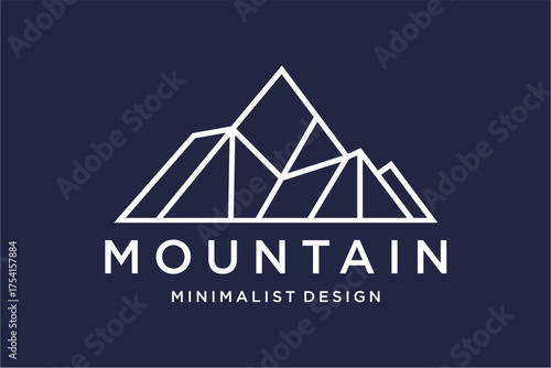 mountain logo design icon vector minimalist concept, template