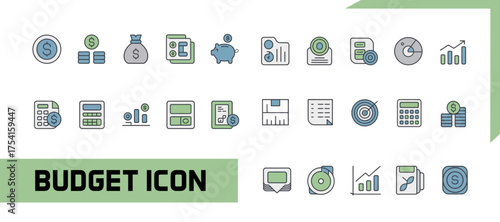 Budget icon set
