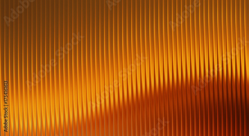 Golden Orange Frosted Glass Texture With Vertical Ribs