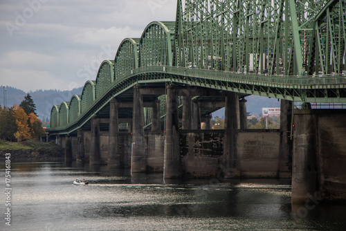 Interstate bridge (I-5 Bridge) above the Columbia River - Vancouver, Washington, USA