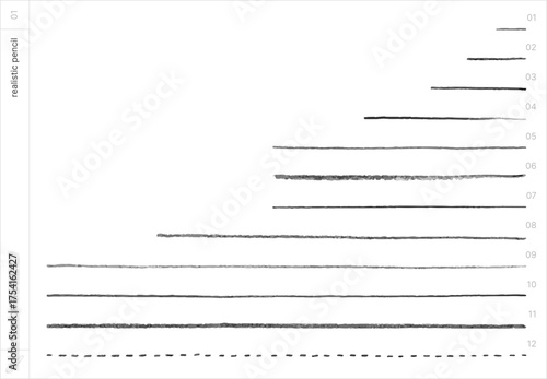 Vector Brushes. Realistic Pencil.