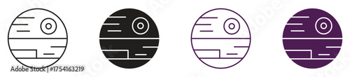 Death star icon set. Death star symbol design from Astronomy collection. Vector illustration .