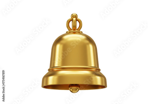 Isolated Golden Bell for Festive Events and Decorations, Jingle Bell Season Celebration
