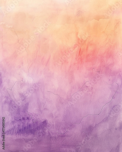Wallpaper Mural Abstract Watercolor Texture Gradient from Warm Hues to Cool Lavender Tones Torontodigital.ca