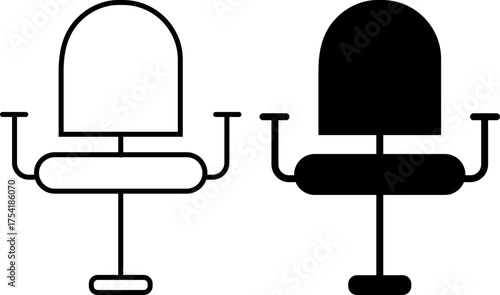 Office chair icon set. Furniture symbol