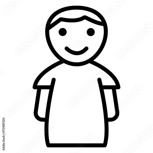 Fotografi Boyband vector line icon design