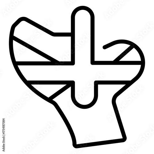 Britpop vector line icon design