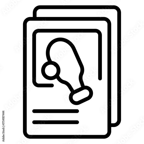 Tradingcards vector line icon design