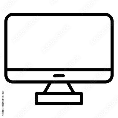Desktop vector line icon design