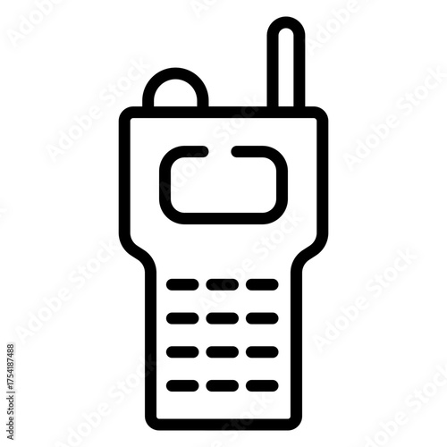 WalkieTalkie vector line icon design