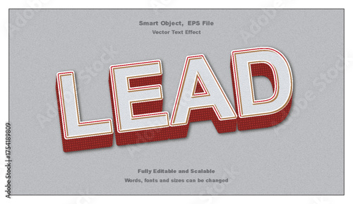 Lead Text Effect Heavy Metallic and Industrial Typography Design.