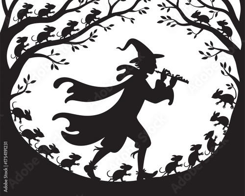 The Pied Piper of Hamelin A Tale in Silhouette