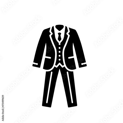 Modern Gentleman Pant Coat Vector Illustration