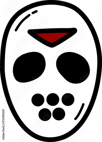 Murder mask hand drawn icon
