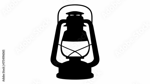 Classic lantern silhouette for vintage designs, rustic themes, and outdoor adventure concepts