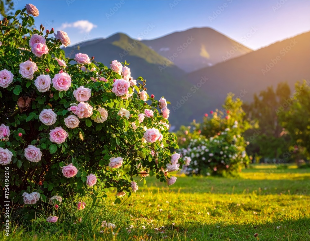 Obraz premium blooming rose bush