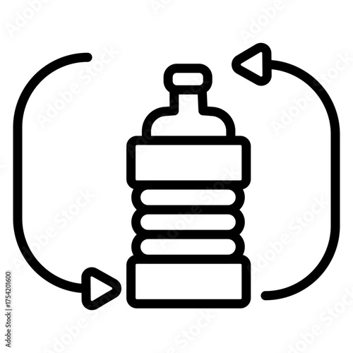 Refill vector line icon design