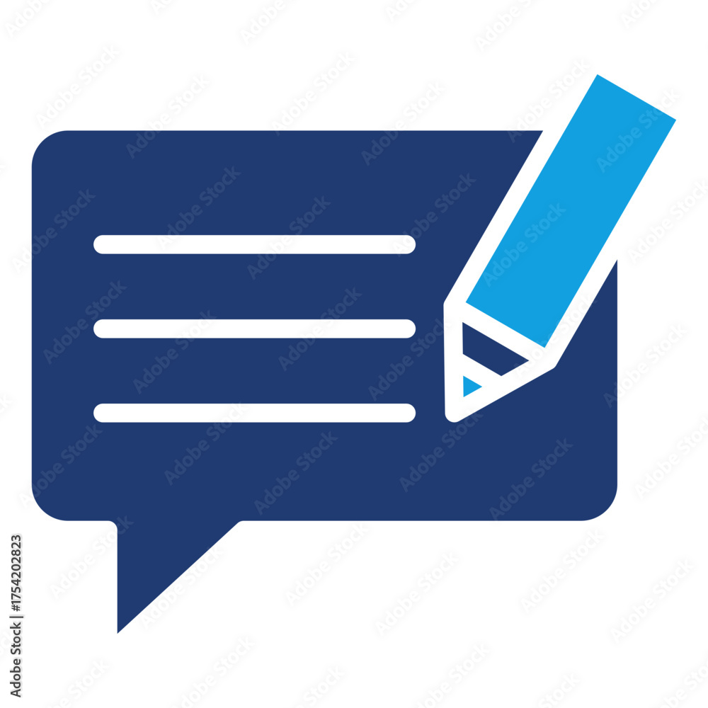 Fototapeta premium Feedback Blue Color Icon