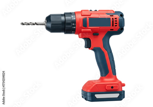 фотографія Isolated cordless power drill for home improvement work and construction project