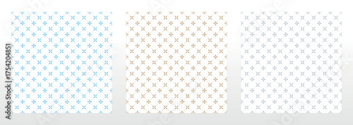 Collection of flower geometric patterns. Seamless vector backgrounds. Colored ornaments. Ornament for fabric, wallpaper, packaging. Decorative prints