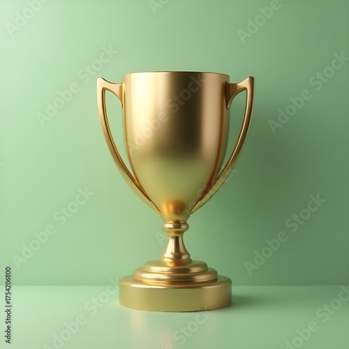 Wallpaper Mural Golden trophy on a green background Torontodigital.ca