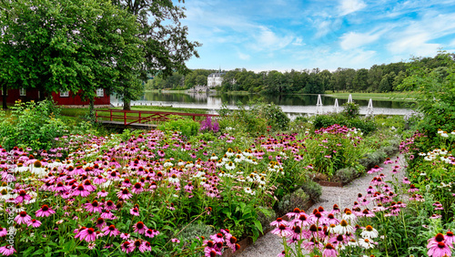 Parkanlage im Schloss Gripsholm am Mälarsee in Schweden